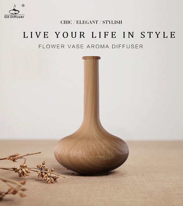 Image of Ultrasonic Flower Vase Aroma Essential Oil Diffuser