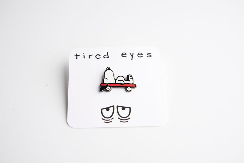 Image of Tired Eyes X Renato Flores Snoopy pin (hard enamel)