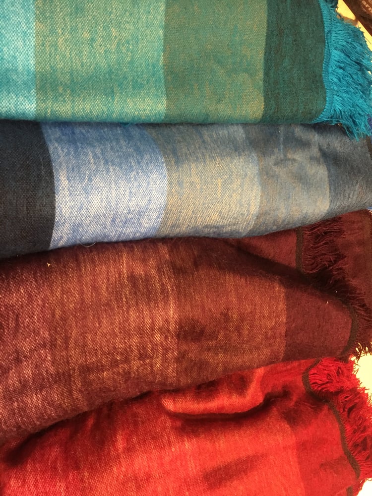 Image of Multi-Tonal Acrylic Wool Poncho