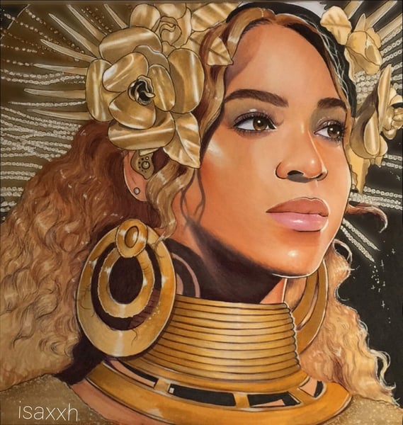 Image of Beyoncé as the African goddess Oshun