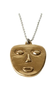 Image of Mask Necklace brass