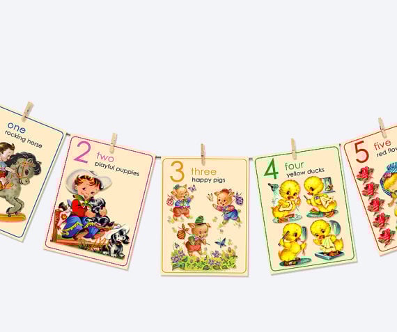Image of 123 Vintage Flash Cards