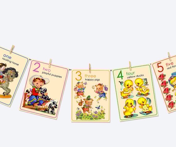 Image of 123 Vintage Flash Cards