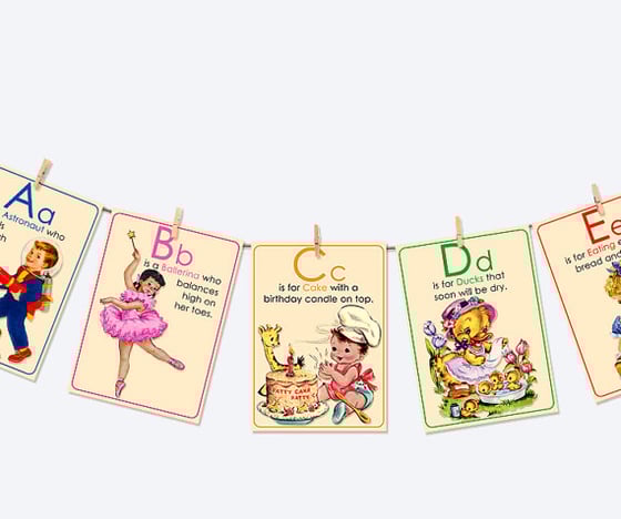 Image of ABC Vintage Flash Cards