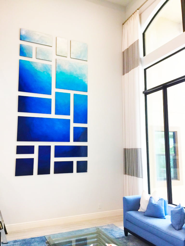 'MEMORIES OF SANTORINI' | Abstract Wall Art | Wood Wall Art | Modern