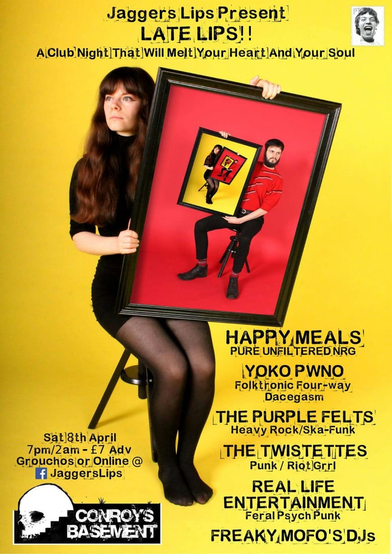 Image of LATE LIPS ... Happy Meals, Yoko Pwno, The Purple Felts, The Twistettes, Real Life Entertainment 