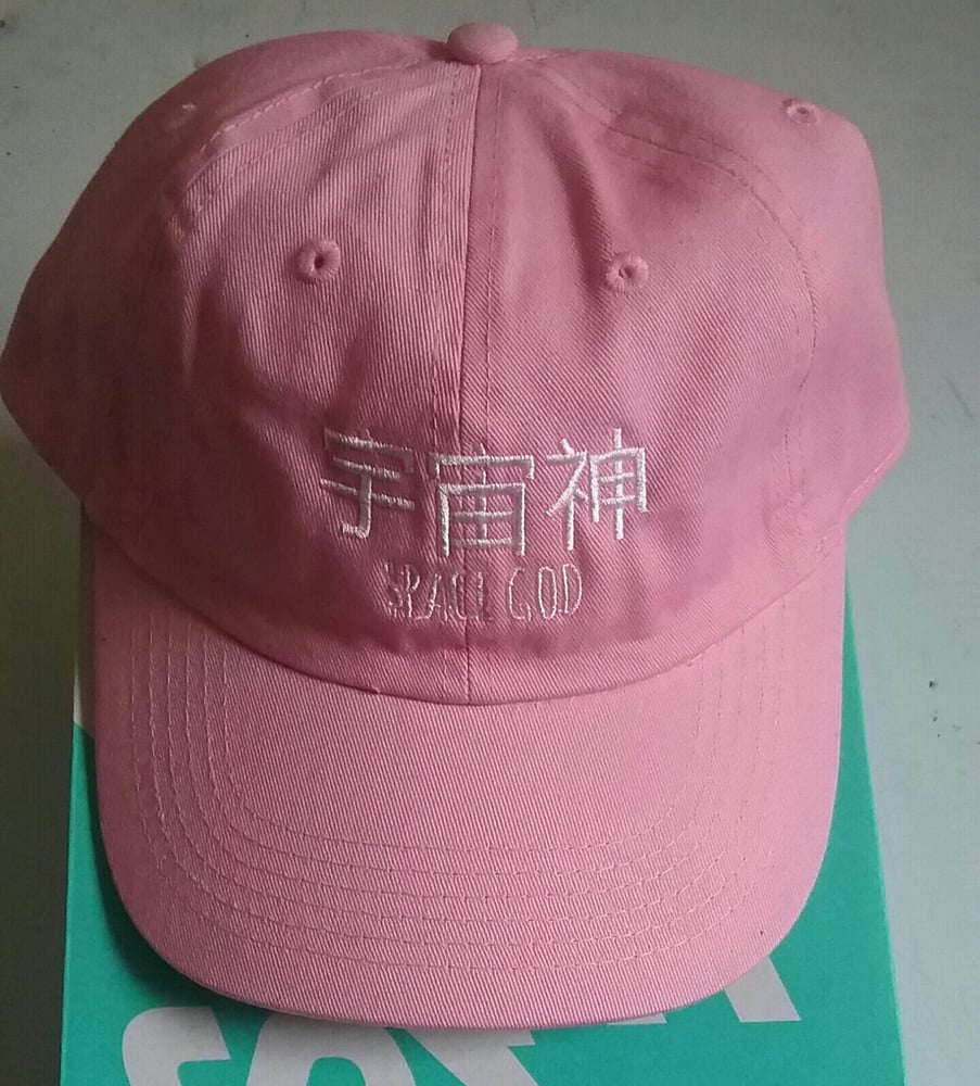 Image of SPACE GOD EMBROIDERED CAP  *PINK* (LIMITED)
