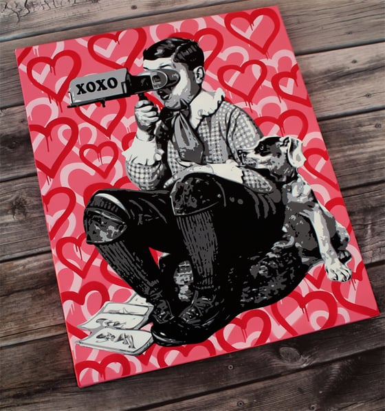 Image of "Loverboy" Original Stencil on Canvas