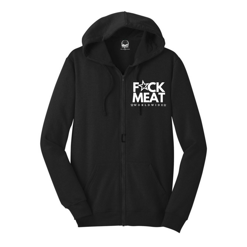 Image of "F*CK MEAT WORLDWIDE" ZIP-UP HOODIE