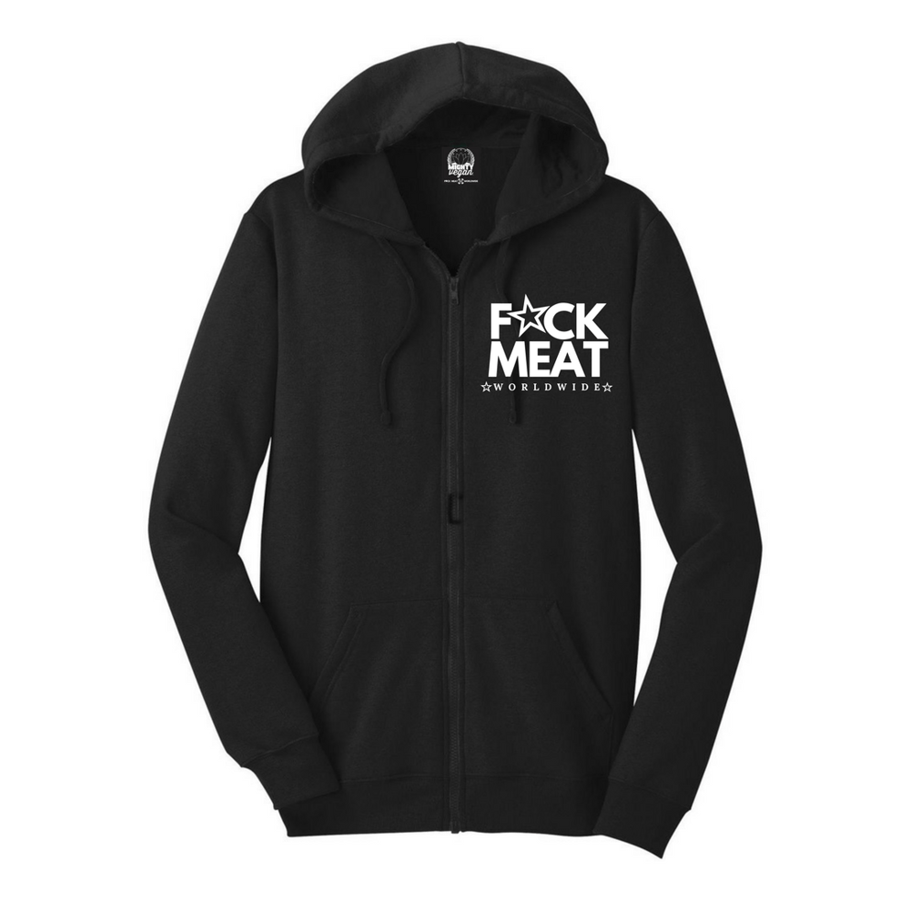 Image of  "F*CK MEAT WORLDWIDE" ZIP-UP HOODIE  