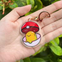 Gudetama Pokeball Keychain