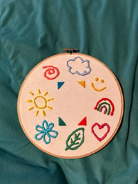 Image 1 of instax film doodle embroidery hoop 