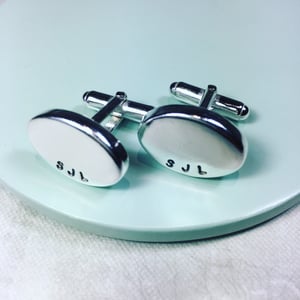 Image of Chunky Silver Nugget Cufflinks