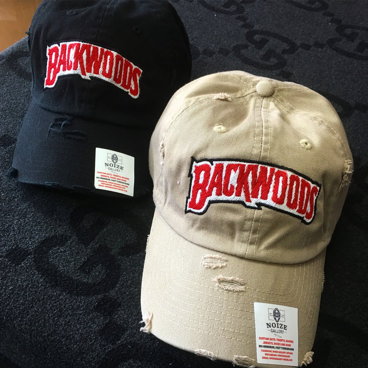 🔥DISTRESSED BACKWOODS "Black or Tan" Dad Hat *Limited Availability