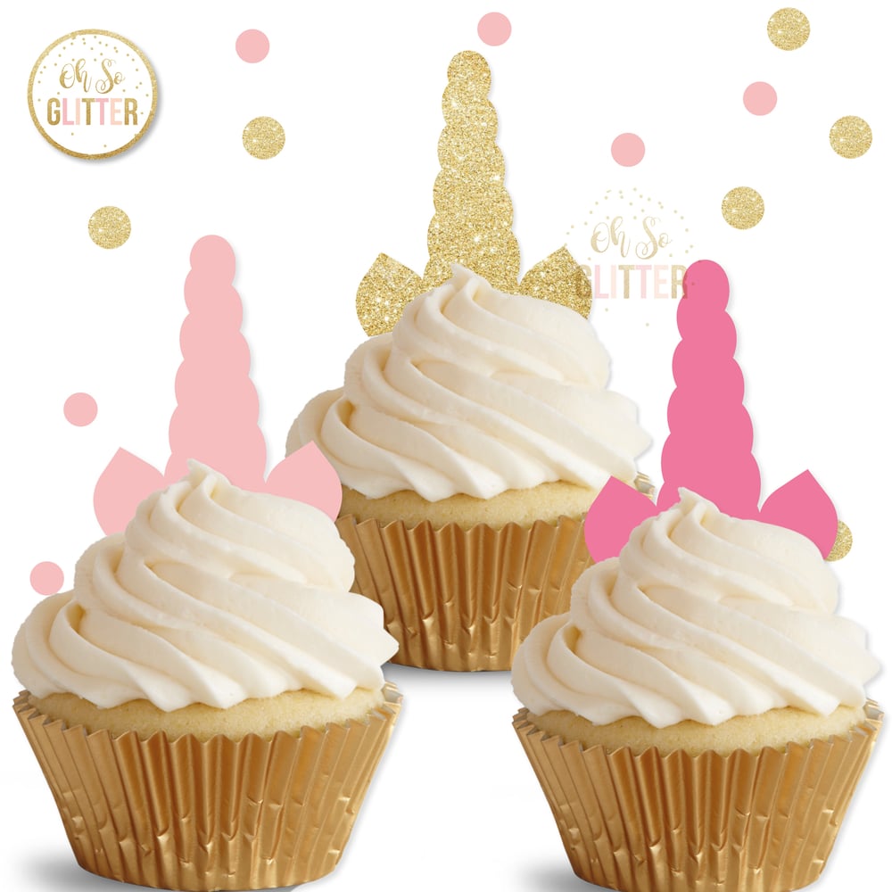 Image of Unicorn Horn cupcake toppers