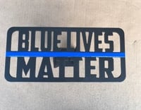 Image 1 of "Blue Lives Matter" Hitch Cover