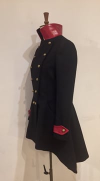 Image 1 of Leather and tweed commander coat