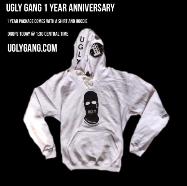 1 Year Anniversary Ski Mask Package (hoodie & shirt) | Ugly Gang