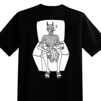 Image 2 of CBA - Black and white - Unisex T with back design - By Polly Nor