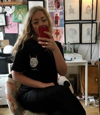 Image 4 of CBA - Black and white - Unisex T with back design - By Polly Nor