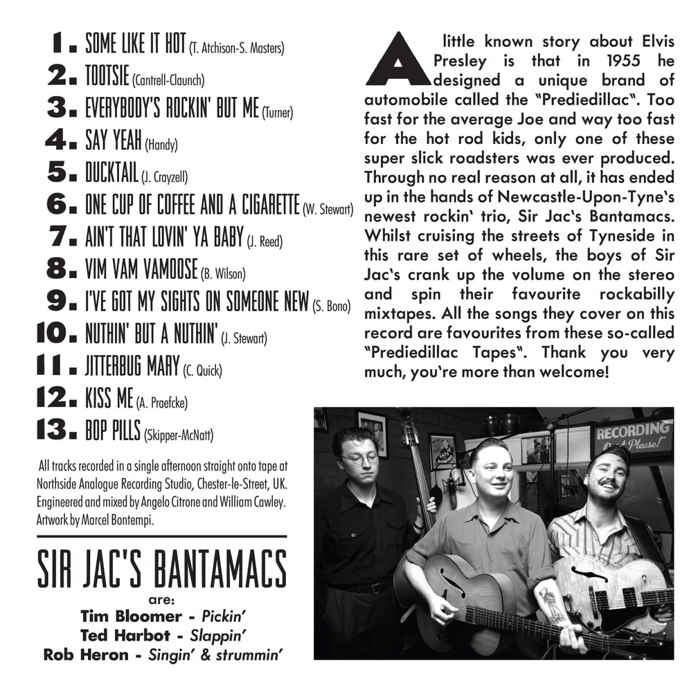 Image of Sir Jac's Bantamacs - "The Prediedillac Tapes" (CD)