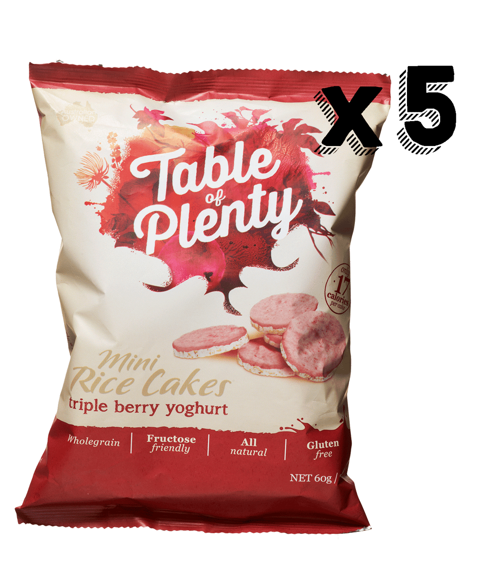 Table of Plenty — Carton of Mini Rice Cakes x 5 Triple Berry