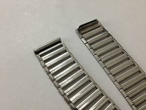 Image of RARE S/STEEL BAMBOO MILITARY BONKLIP STYLE GENTS WATCH STRAP,18MM,( BM-02 )