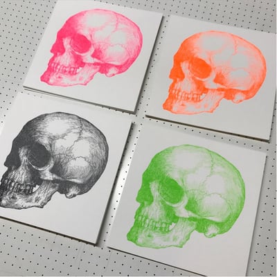 Image of Skull screen print by Sharpenedteeth