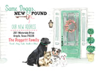 New Home - Change of Address Card- Pets- Dogs- Puppies