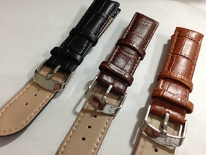Image of BEAUTIFUL CROC LEATHER GENTS WATCH STRAPS,3 COLORS,TOP QUALITY.18MM,20MM