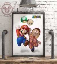 Image 2 of SUPER MARIO- SWITCH ANATOMY  limited edition of 100 Giclèe print on fine art canvas
