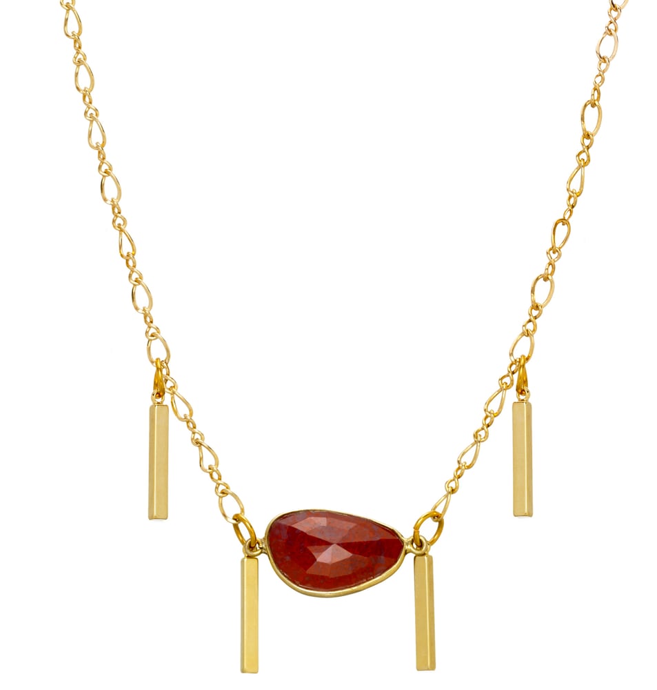 Image of RED JASPER CHOKER NECKLACE