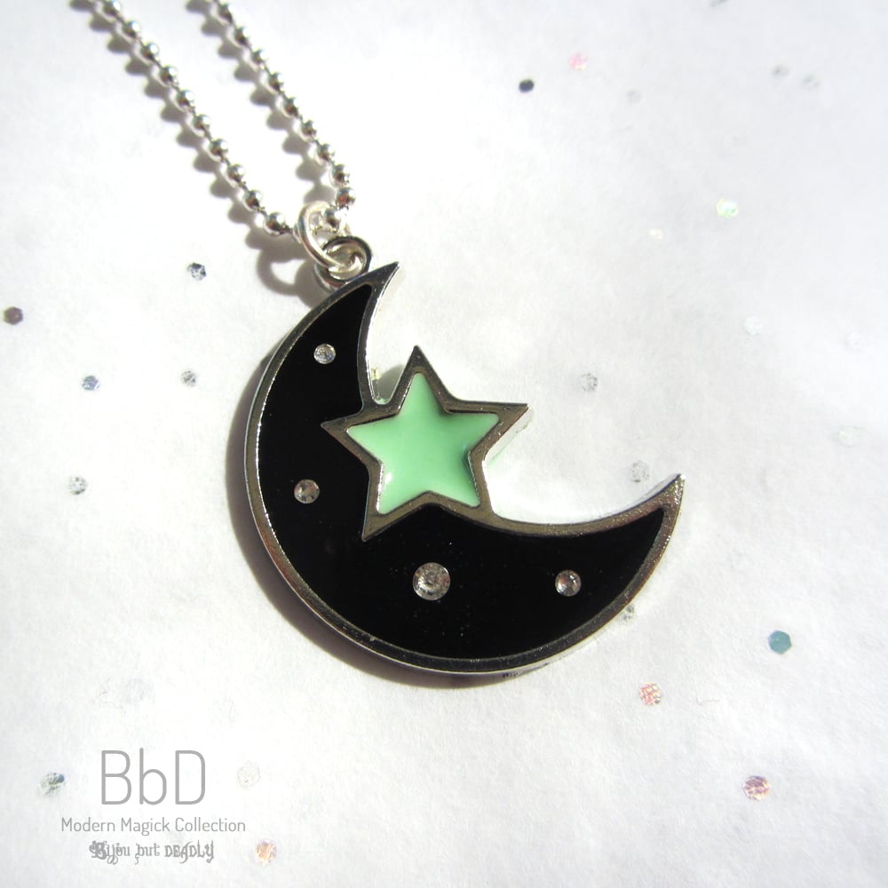 Moon and Star Pendant