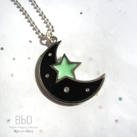 Image 3 of Moon and Star Pendant
