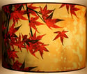 'Japanese Maple' Drum Lampshade by Lily Greenwood (30cm, Table Lamp or Ceiling)