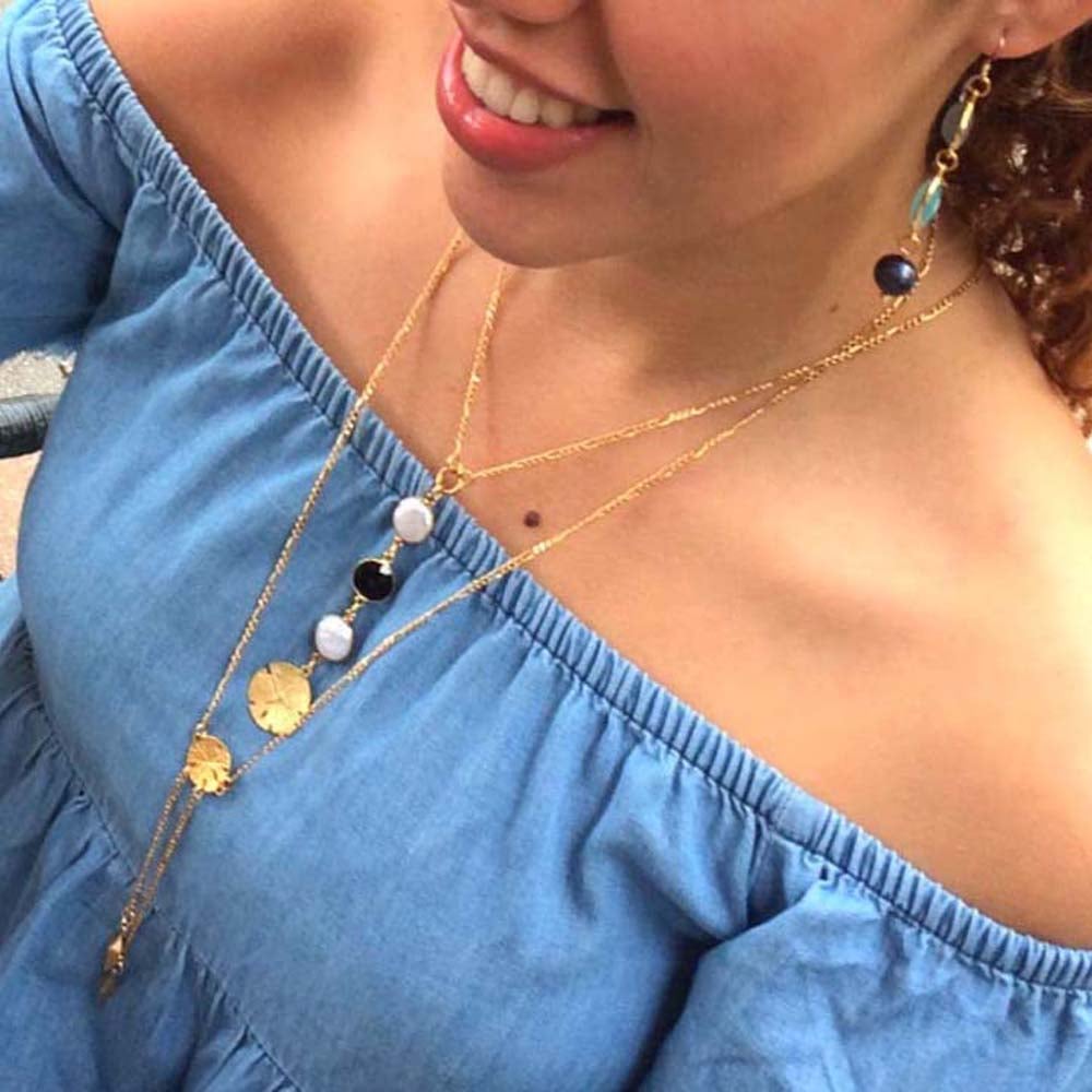 Image of SEASHELL & SPIKE NECKLACE