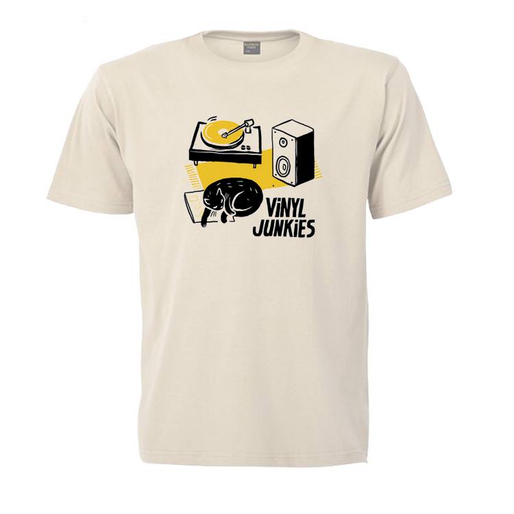 Image of Vinyl Junkies Cat T-Shirt