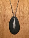 Hudson Rock with Mini Feather Pendant