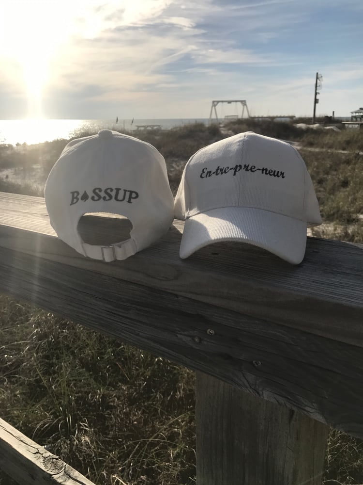 Image of White BossUp Corduroy Entrepreneur Cap