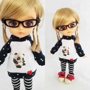 Image of Panda Love Sweater and Tights Set