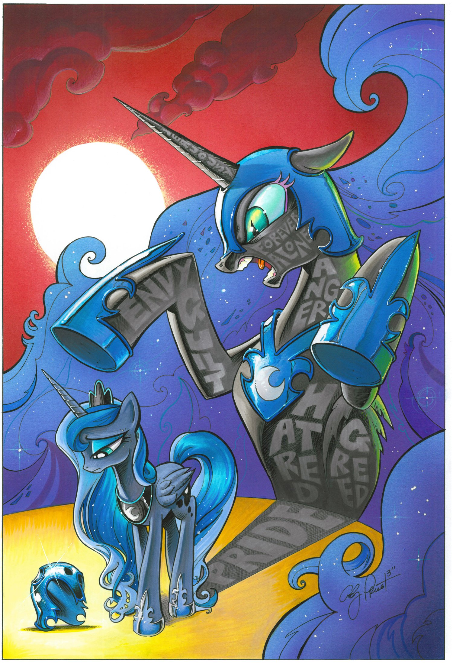 Luna & Nightmare Moon - Open Edition Print