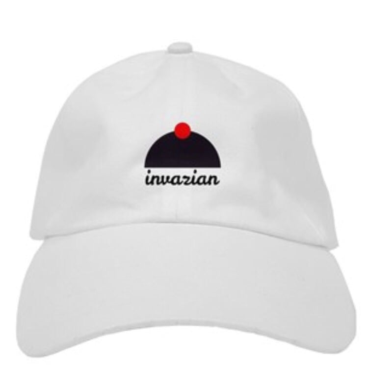 Image of Limited Invazian Embroidered Hat-White (Pre-order)