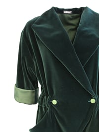 Image 3 of Mørkegrøn velour buksedragt