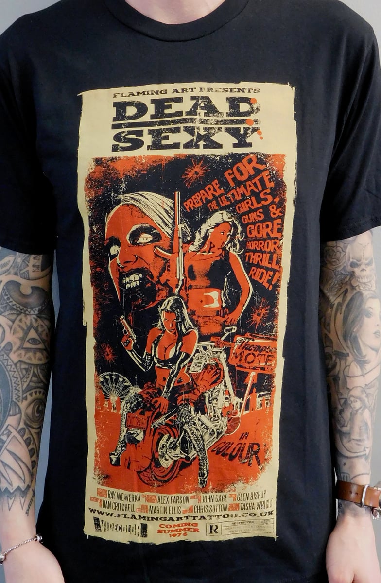 Flaming Art Tattoo — Dead Sexy T shirt