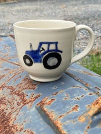 Image 2 of Tractor Decorated Stoneware Mug