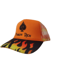 Image 1 of Phillyn Rich "Fire" Trucker Hat – Blaze Orange
