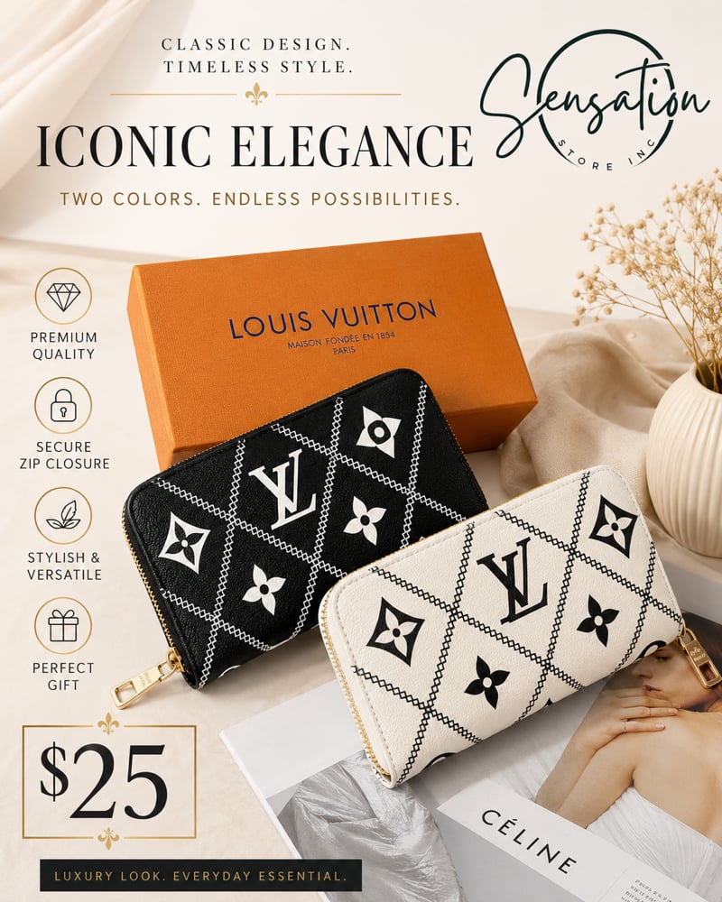 Image of LV Inspired Wallets - Style 1