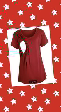 Women casual round neck maternity breastfeeding shirt