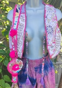 Image 2 of Mini Mykonos jewel waistcoat Light pink - 6-8 uk