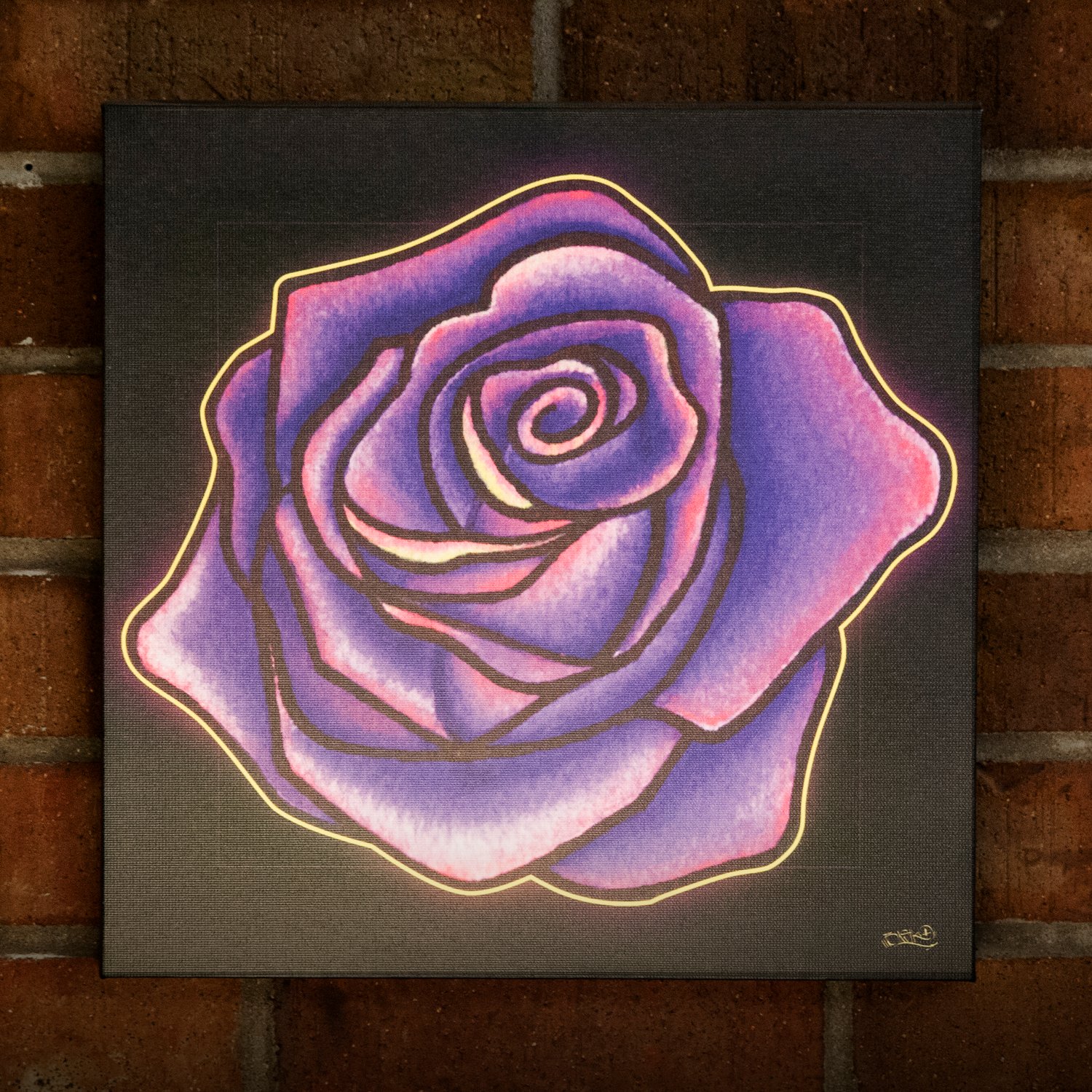 Image of PURPLE ROSE - CANVAS PRINT (12X12)